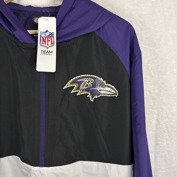 Baltimore Raven NFL Team Half Zip Pullover Windbreaker Jacket Medium NWT - Picture 2 of 5
